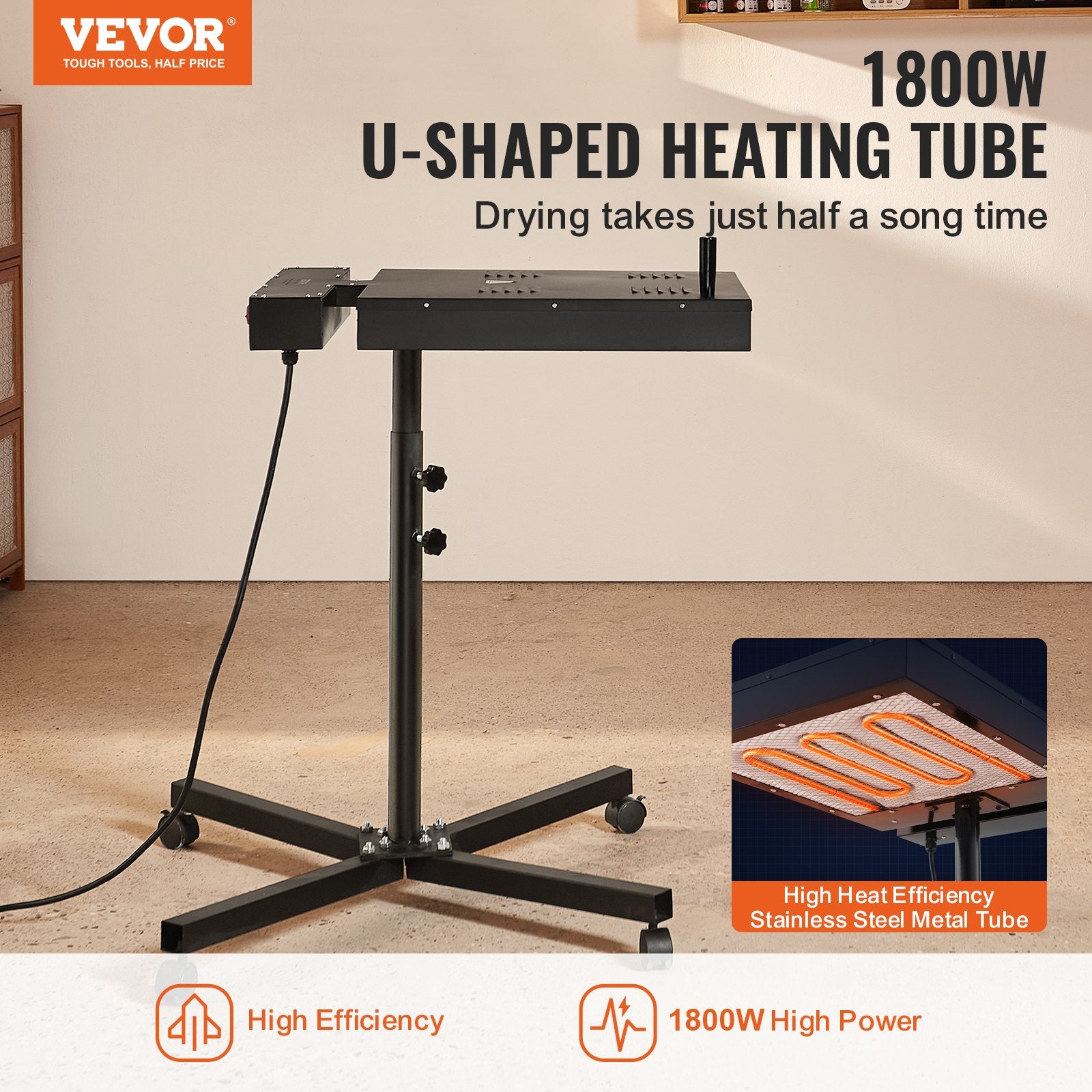 Flash Dryer, 16 x 16 inch Flash Dryer for Screen Printing, 0-750 degrees F Temperature Control, High Power V952-WKSWBHGJ1616GF2K1V3
