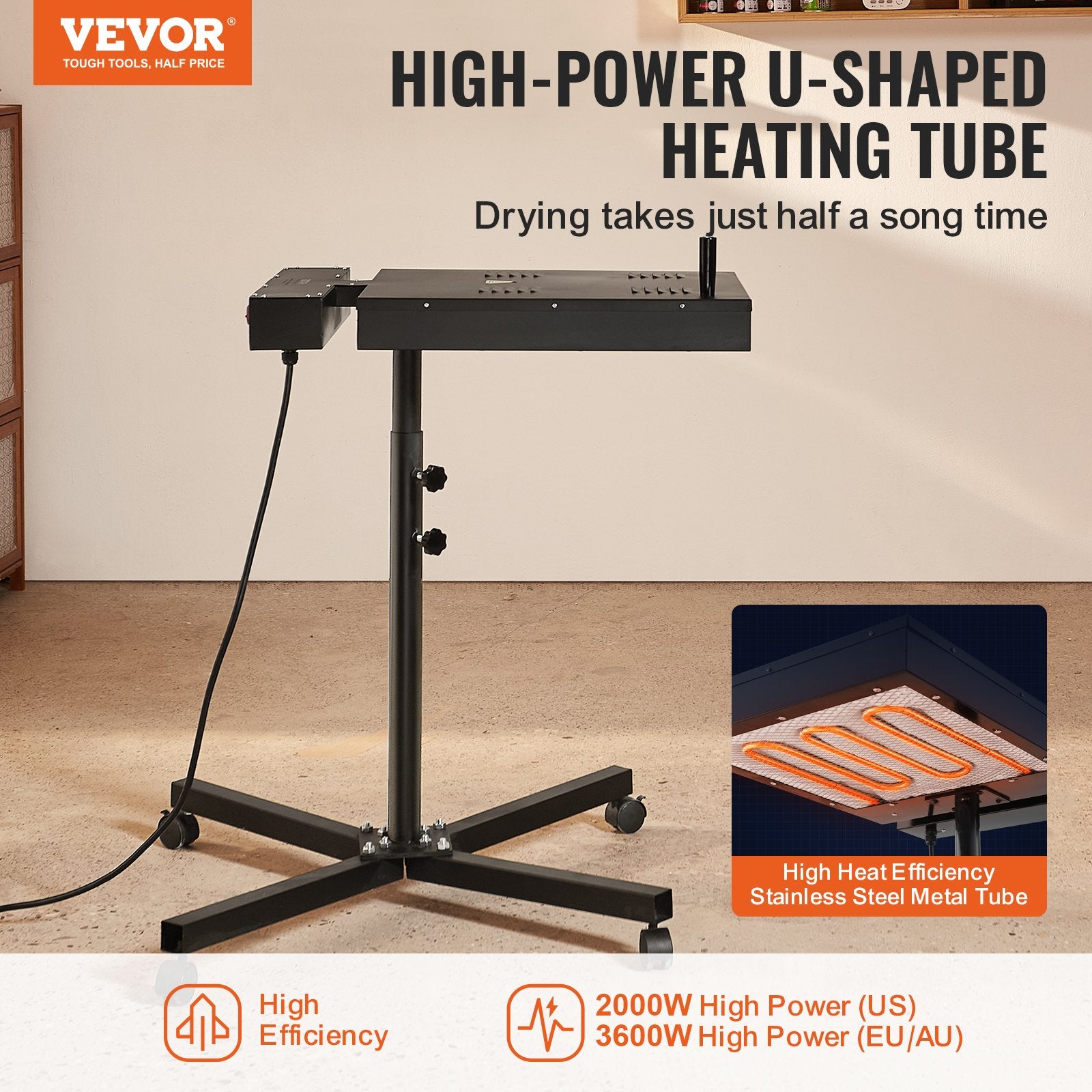 Flash Dryer, 18 x 25 inch Flash Dryer for Screen Printing, 0-750 degrees F Temperature Control, High Power V952-WKSWBHGJ18X2I5NP8V3
