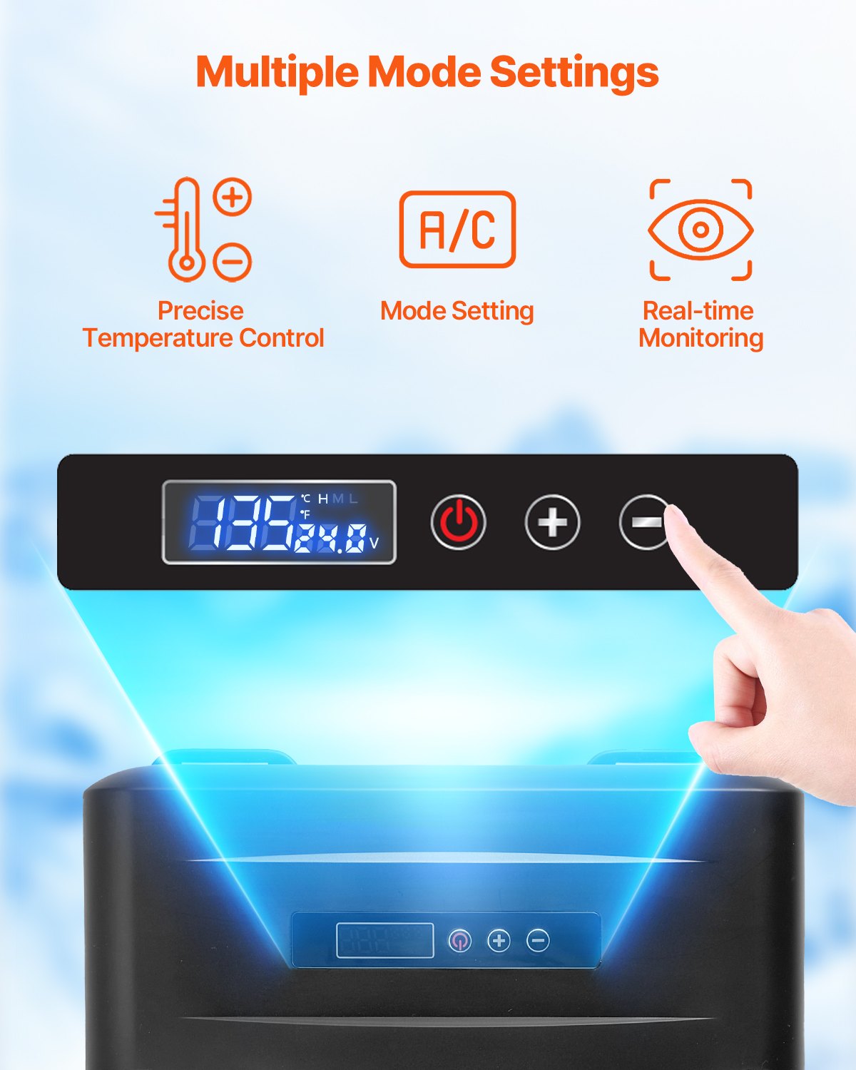 Portable Car Refrigerator Freezer Compressor 15L Single Zone for Car Home V952-WLCZBXX15LDMAC49OV3