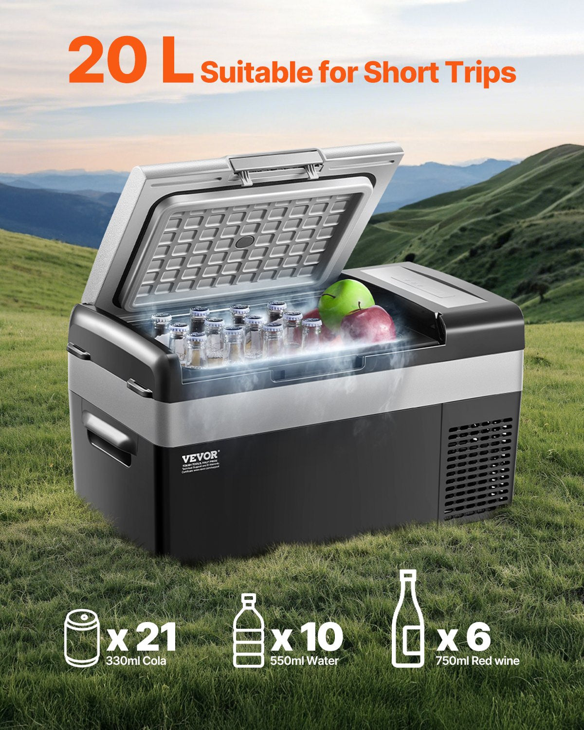 Portable Car Refrigerator Freezer Compressor 20L Single Zone for Car Home V952-WLCZBXX20LDM23O7YV3