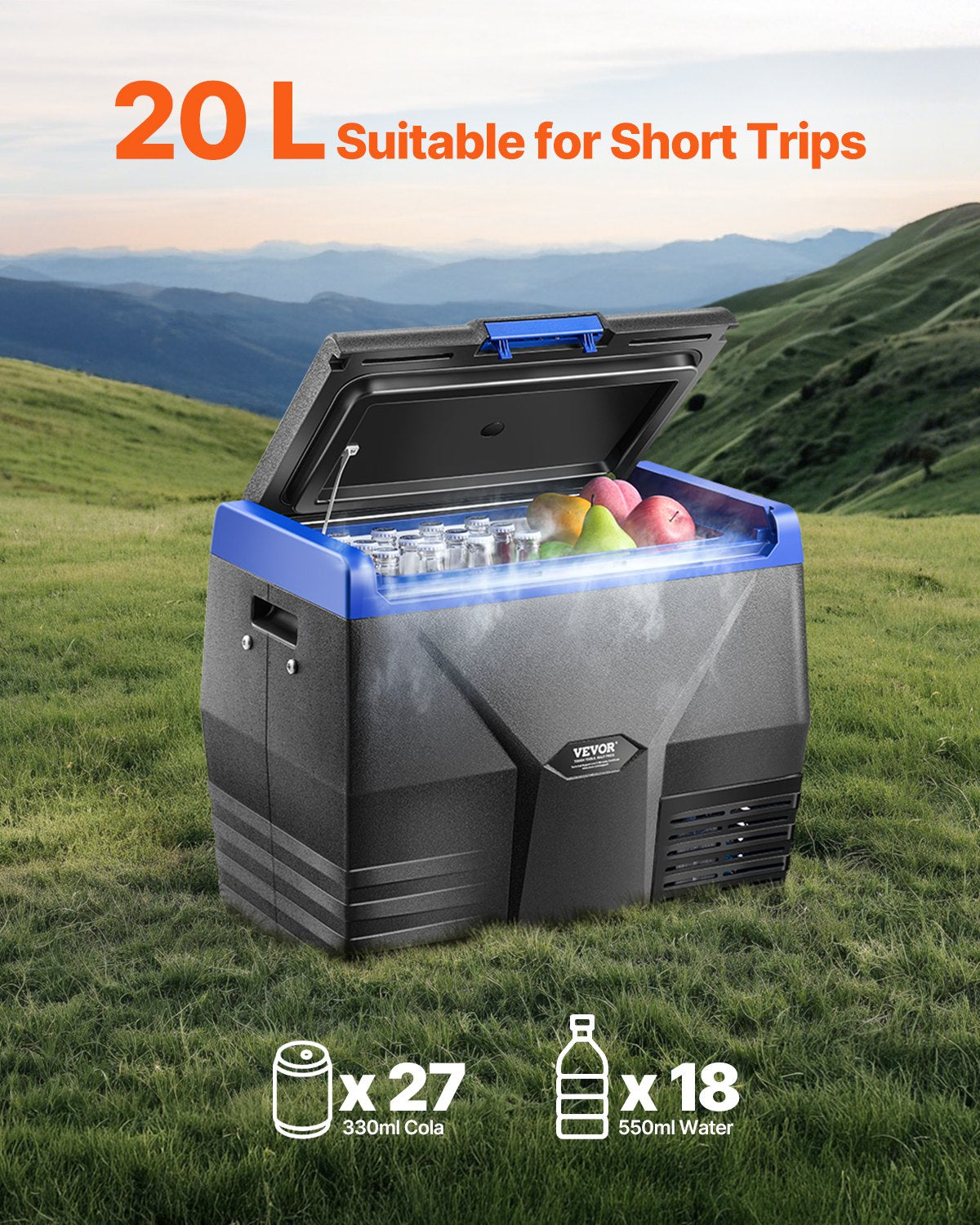 Portable Car Refrigerator Freezer Compressor 20L Single Zone for Car Home V952-WLCZBXX20LDM8J6VAV3