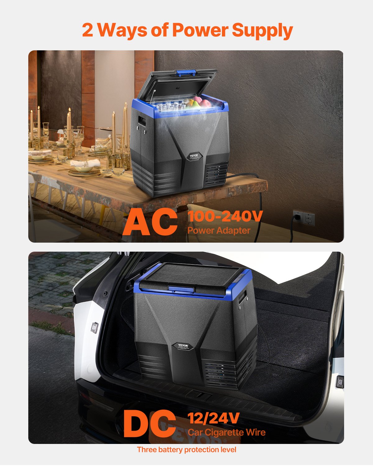 Portable Car Refrigerator Freezer Compressor 35L Single Zone for Car Home V952-WLCZBXX35LDMYFVEFV3