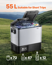 Portable Car Refrigerator Freezer Compressor 55L Dual Zone for Car Home V952-WLCZBXX55LSM46682V3