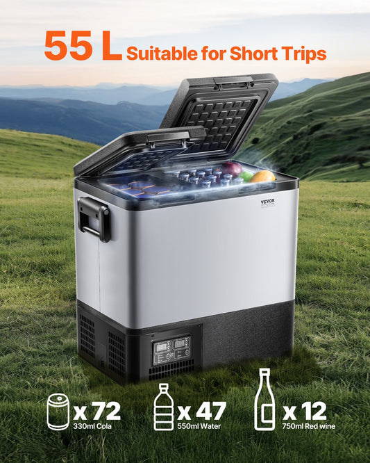 Portable Car Refrigerator Freezer Compressor 55L Dual Zone for Car Home V952-WLCZBXX55LSM46682V3
