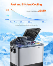 Portable Car Refrigerator Freezer Compressor 55L Dual Zone for Car Home V952-WLCZBXX55LSM46682V3
