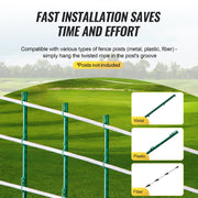 Electric Fence Tape, 1640Ft 500M Polytape Fencing Hot Wire, 3/4" Width 6 Stainless Steel Strands for Reliable V952-WLDXJDKJDK16SG4FMY3