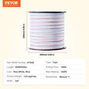 Electric Fence Tape, 1640Ft 500M Polytape Fencing Hot Wire, 3/4" Width 6 Stainless Steel Strands for Reliable V952-WLDXJDKJDK16SG4FMY3