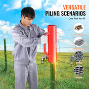 Fence Post Driver with Handles, 2.7 in Inner Diameter T Post Pole Pounder, 14LB Heavy Duty Carbon Steel Hand V952-WLDZQ27INCH1W6YQMV0