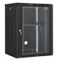 15U Wall Mount Network Cabinet, 226.8 kg Max. Ground Load Capacity, Server Rack Cabinet Enclosure with V952-WLJJ15UW155GJOIJAV0