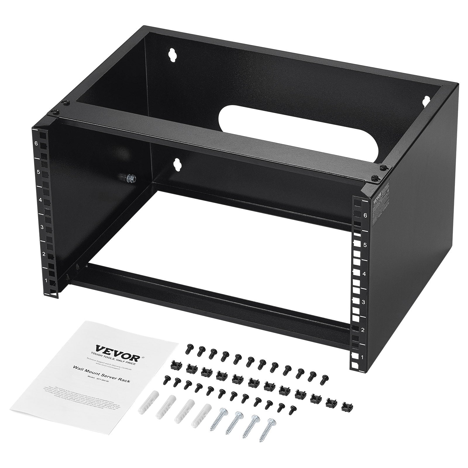 6U Wall Mount Network Rack, 14 in/355.6 mm Depth, 50 lbs/22.68 kg Max Weight Capacity Wall Mount Server Rack V952-WLJJ6U14YC007I4RXV0