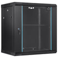 Wall Mount Network Server Cabinet, 393.7 mm Deep, Server Rack Cabinet Enclosure, 90.72 kg Max. Ground-mounted V952-WLJJGHB12U155L3S8V0