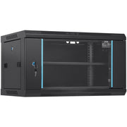 6U Wall Mount Network Server Cabinet, 15.5'' Deep, Server Rack Cabinet Enclosure, 200 lbs Max. Ground-mounted V952-WLJJGHBL6U1556GI7V0