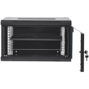 6U Wall Mount Network Server Cabinet, 15.5'' Deep, Server Rack Cabinet Enclosure, 200 lbs Max. Ground-mounted V952-WLJJGHBL6U1556GI7V0