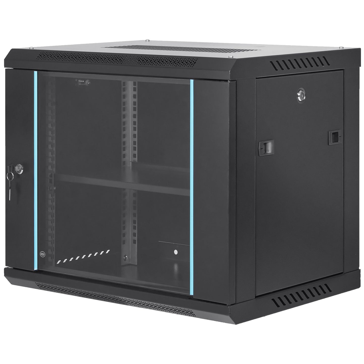 9U Wall Mount Network Server Cabinet, 39.37 cm Deep, Server Rack Cabinet Enclosure, 90.7 kg Max. V952-WLJJGHBL9U1552RC3V0