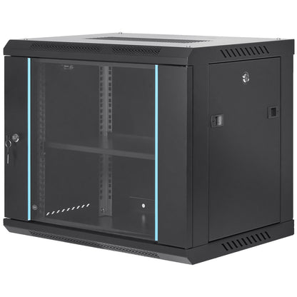 9U Wall Mount Network Server Cabinet, 39.37 cm Deep, Server Rack Cabinet Enclosure, 90.7 kg Max. V952-WLJJGHBL9U1552RC3V0