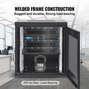 12U Wall Mount Network Server Cabinet, 15.5'' Deep, Server Rack Cabinet Enclosure, 200 lbs Max. V952-WLJJWZB12U155GP35V0