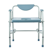 Commode Chair, Bedside Commode with Drop-Down Arms and Detachable Backrest, 5-Level Adjustable Height, 7L V952-WLKBSGYZD1009SMAXV0