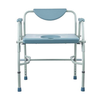 Commode Chair, Bedside Commode with Drop-Down Arms and Detachable Backrest, 5-Level Adjustable Height, 7L V952-WLKBSGYZD1009SMAXV0
