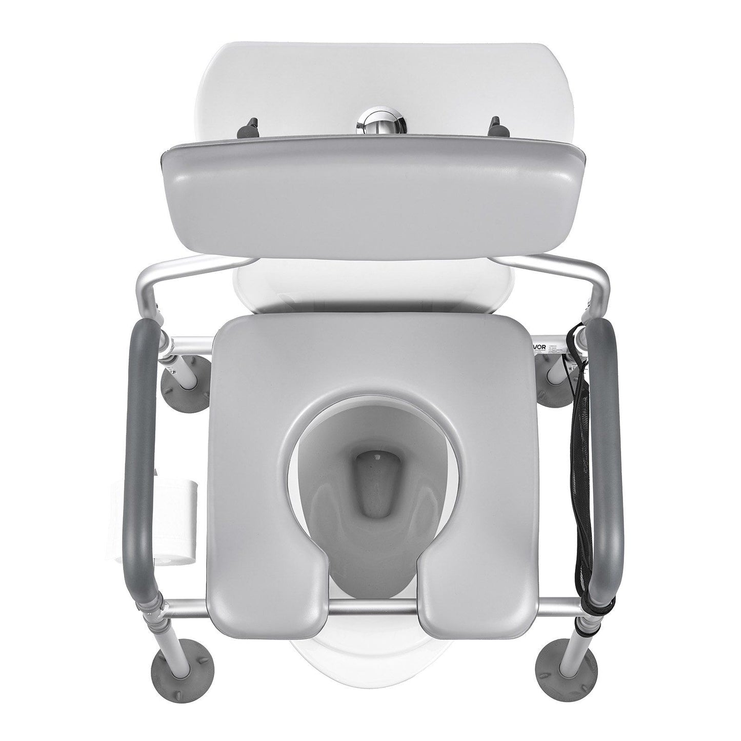 Bedside Commode Chair, 227 kg Capacity, 4-in-1 Portable Toilet and Raised Toilet Seat with Padded Seat & V952-WLKBSLRZD500Y4MTK001V0