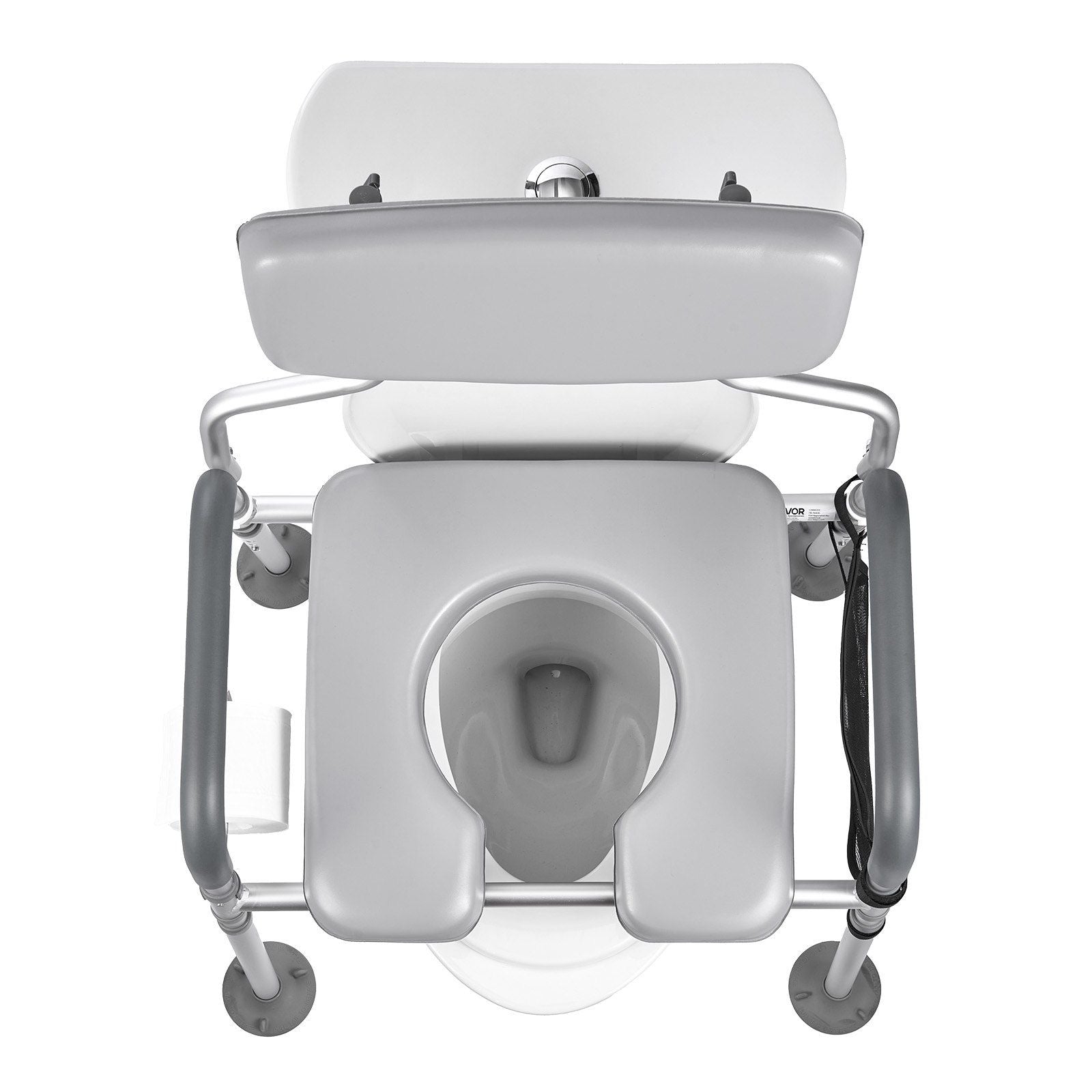 Bedside Commode Chair, 227 kg Capacity, 4-in-1 Portable Toilet and Raised Toilet Seat with Padded Seat & V952-WLKBSLRZD500Y4MTK001V0