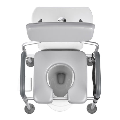 Bedside Commode Chair, 227 kg Capacity, 4-in-1 Portable Toilet and Raised Toilet Seat with Padded Seat & V952-WLKBSLRZD500Y4MTK001V0