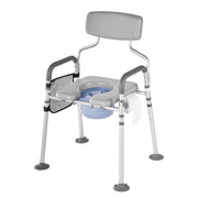 Bedside Commode Chair, 227 kg Capacity, 4-in-1 Portable Toilet and Raised Toilet Seat with Padded Seat & V952-WLKBSLRZD500Y4MTK001V0