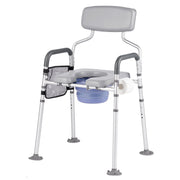 Bedside Commode Chair, 227 kg Capacity, 4-in-1 Portable Toilet and Raised Toilet Seat with Padded Seat & V952-WLKBSLRZD500Y4MTK001V0