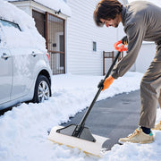 Snow Pusher Shovel, 61 cm Wide Outdoor Snowplow Shovel with Ergonomic Grip, HDPE Plastic Blade, Winter V952-WLKSL2025INC5GA89001V0