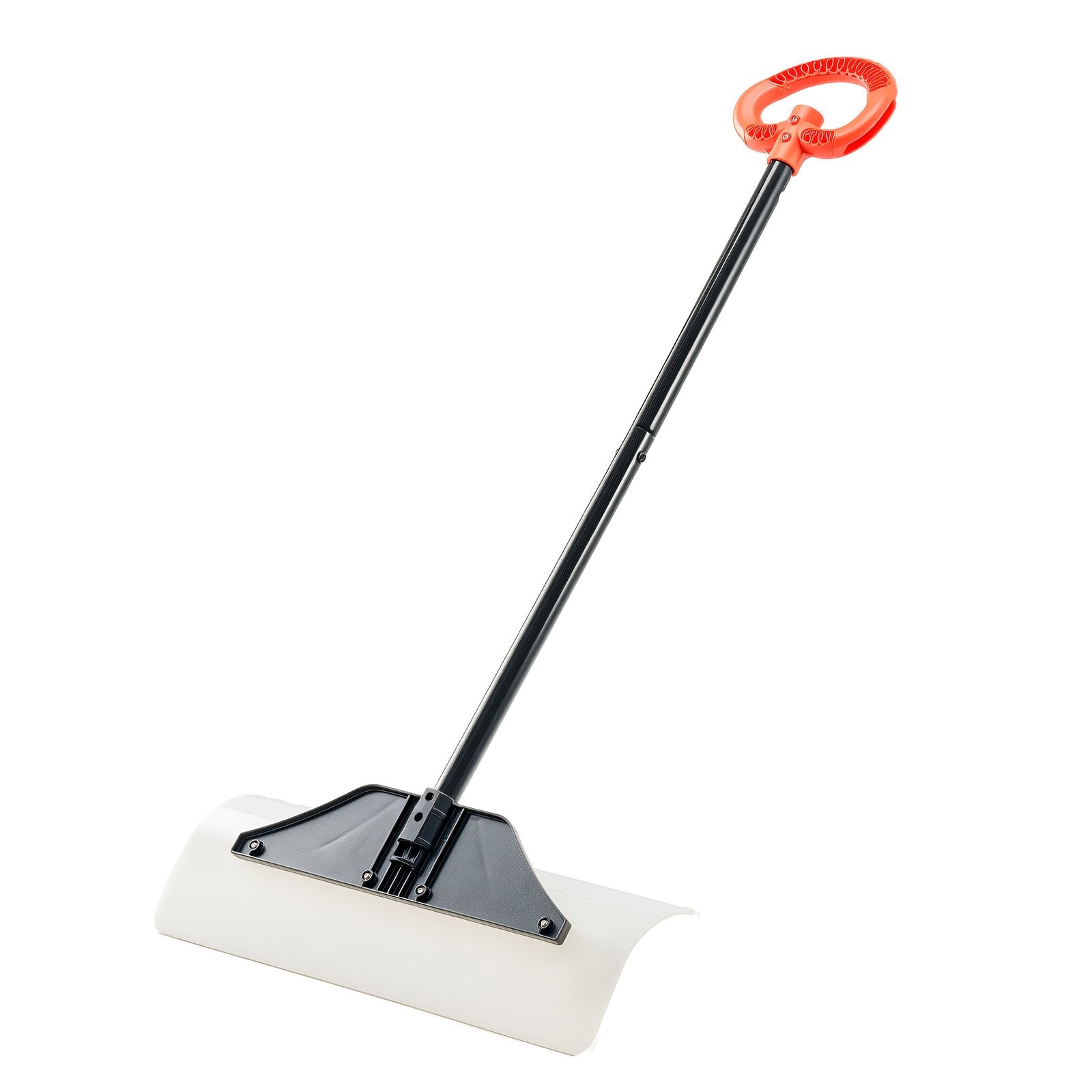 Snow Pusher Shovel, 61 cm Wide Outdoor Snowplow Shovel with Ergonomic Grip, HDPE Plastic Blade, Winter V952-WLKSL2025INC5GA89001V0