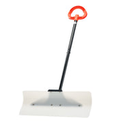 Snow Pusher Shovel, 61 cm Wide Outdoor Snowplow Shovel with Ergonomic Grip, HDPE Plastic Blade, Winter V952-WLKSL2025INC5GA89001V0