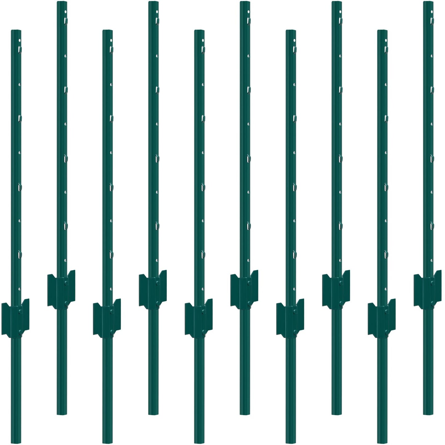 3 Feet Fence Post, 10 Pack U-Channel Heavy Duty Metal Fence Posts, Sturdy Steel Fence Stakes for Garden Yard, V952-WLLZJSK3YC10X2TT5V0