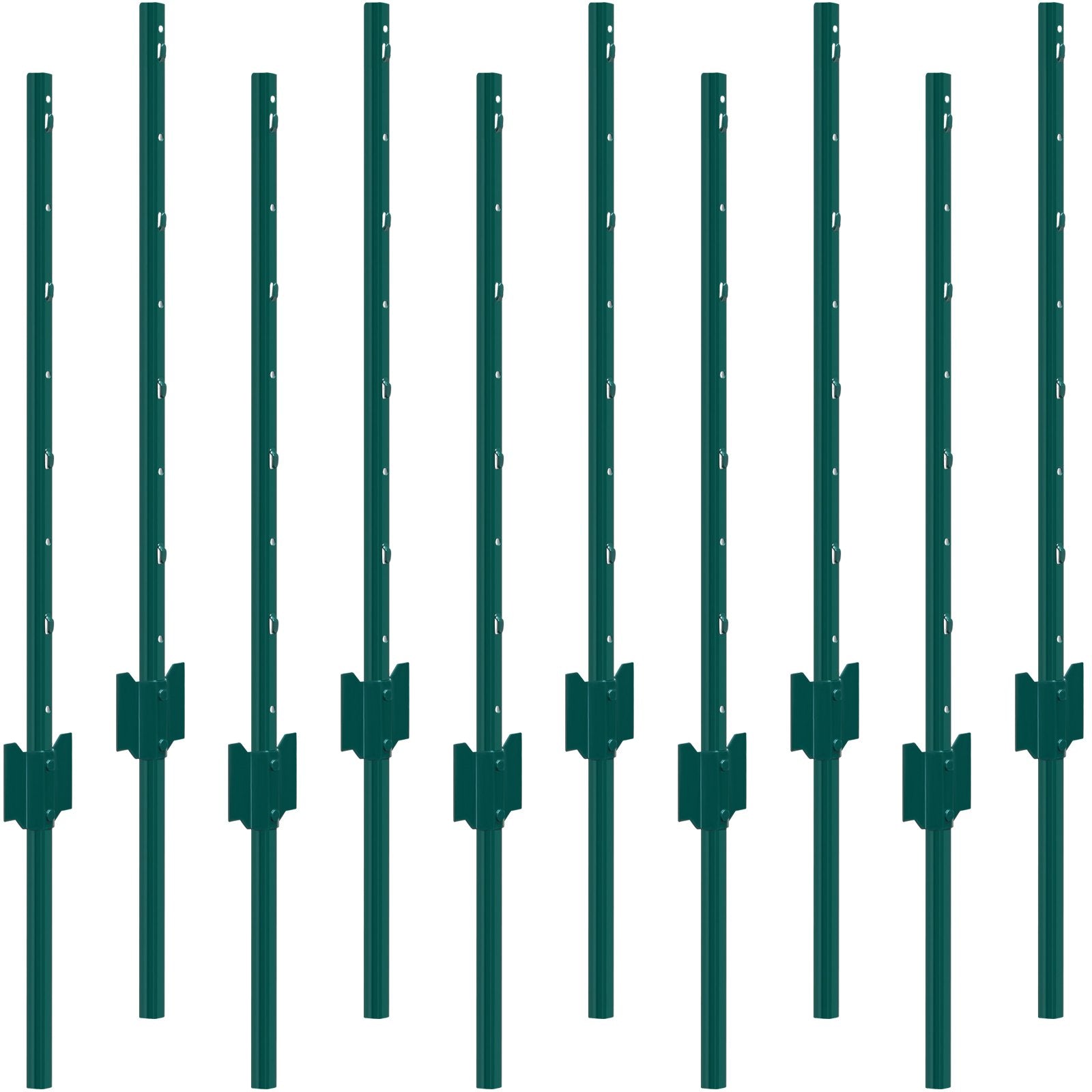 3 Feet Fence Post, 10 Pack U-Channel Heavy Duty Metal Fence Posts, Sturdy Steel Fence Stakes for Garden Yard, V952-WLLZJSK3YC10X2TT5V0