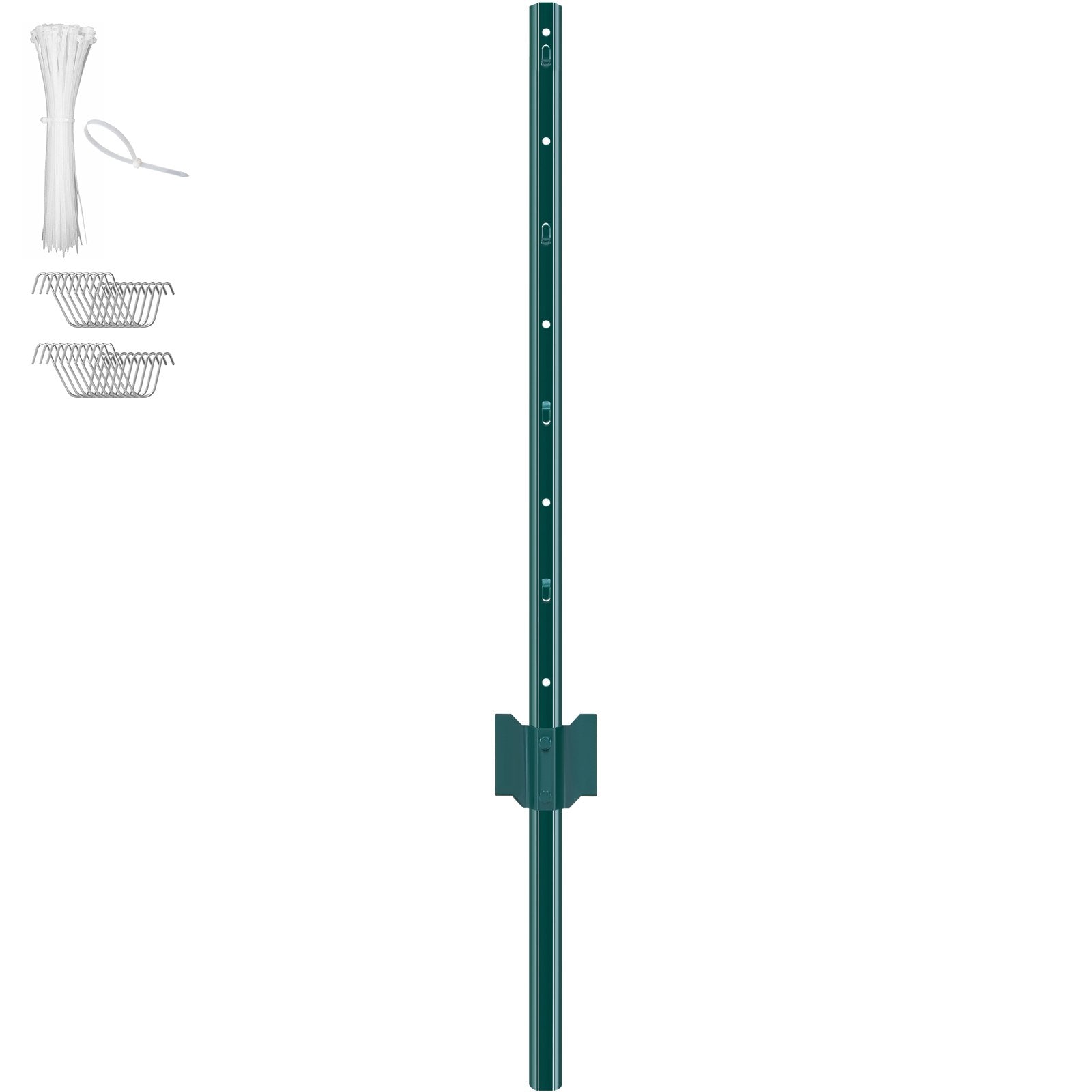 3 Feet Fence Post, 10 Pack U-Channel Heavy Duty Metal Fence Posts, Sturdy Steel Fence Stakes for Garden Yard, V952-WLLZJSK3YC10X2TT5V0