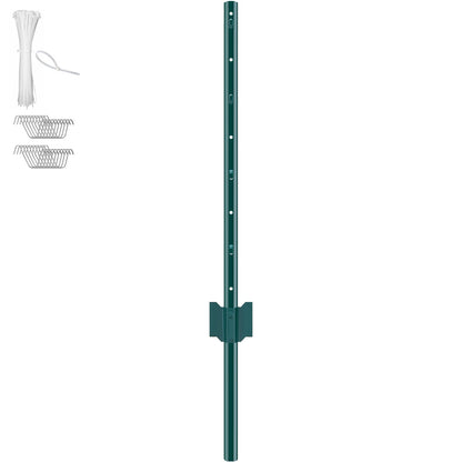 3 Feet Fence Post, 10 Pack U-Channel Heavy Duty Metal Fence Posts, Sturdy Steel Fence Stakes for Garden Yard, V952-WLLZJSK3YC10X2TT5V0