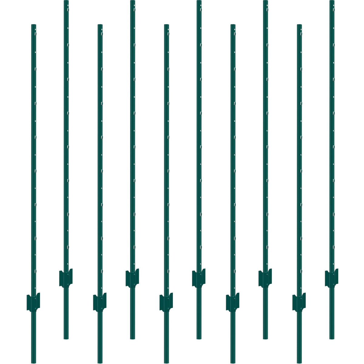 5 Feet Fence Post 10 Pack T-Post Heavy Duty Metal Fence Posts Green V952-WLLZJSK5YC10LFG33V0