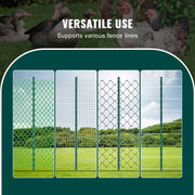 5 Feet Fence Post 10 Pack T-Post Heavy Duty Metal Fence Posts Green V952-WLLZJSK5YC10LFG33V0