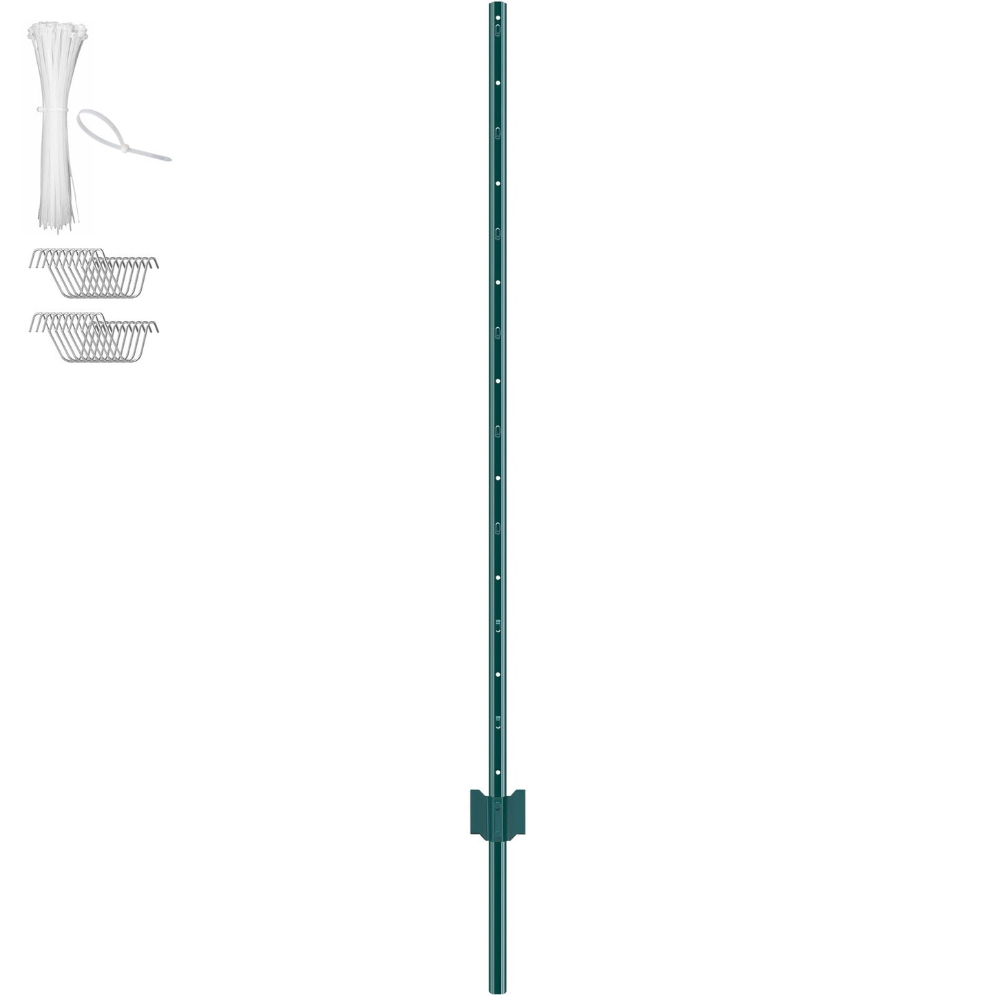 5 Feet Fence Post 10 Pack T-Post Heavy Duty Metal Fence Posts Green V952-WLLZJSK5YC10LFG33V0