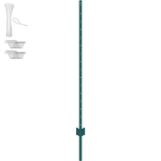 5 Feet Fence Post 10 Pack T-Post Heavy Duty Metal Fence Posts Green V952-WLLZJSK5YC10LFG33V0
