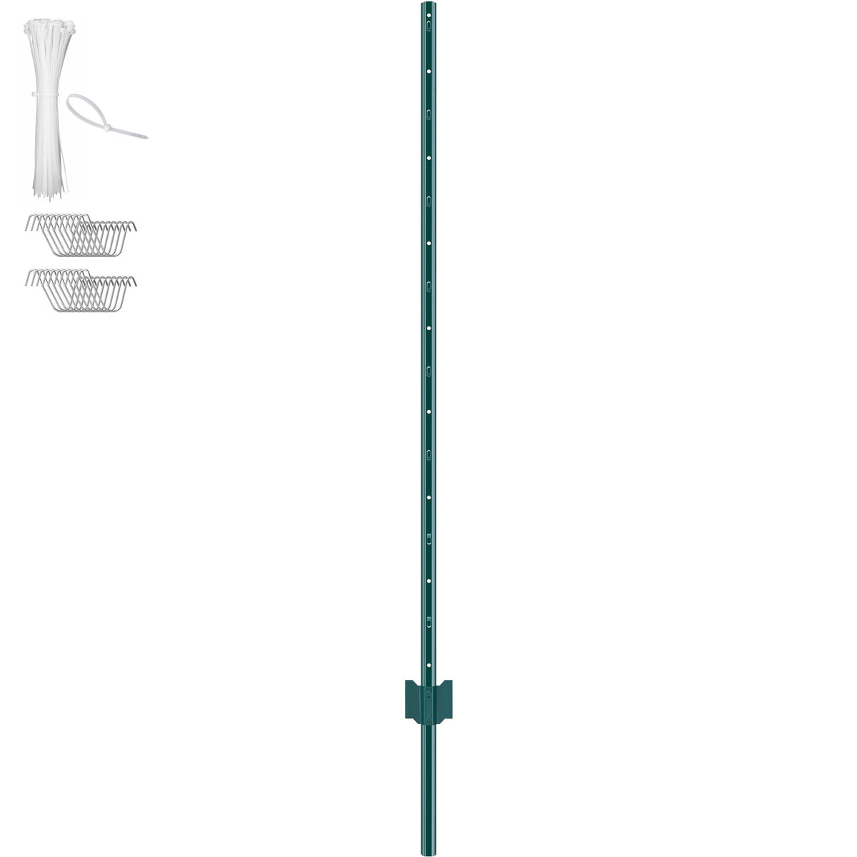 5 Feet Fence Post 10 Pack T-Post Heavy Duty Metal Fence Posts Green V952-WLLZJSK5YC10LFG33V0