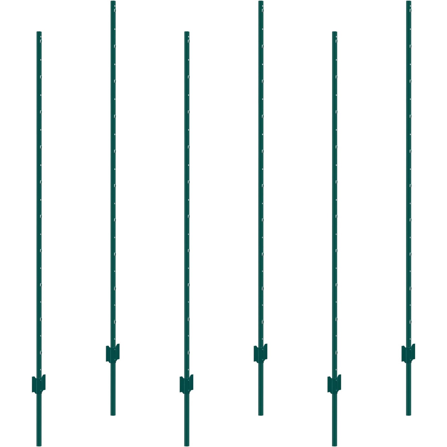 6 Feet Fence Post 6 Pack T-Post Heavy Duty Metal Fence Posts Green V952-WLLZJSK6JZ6Y7M4FOV0