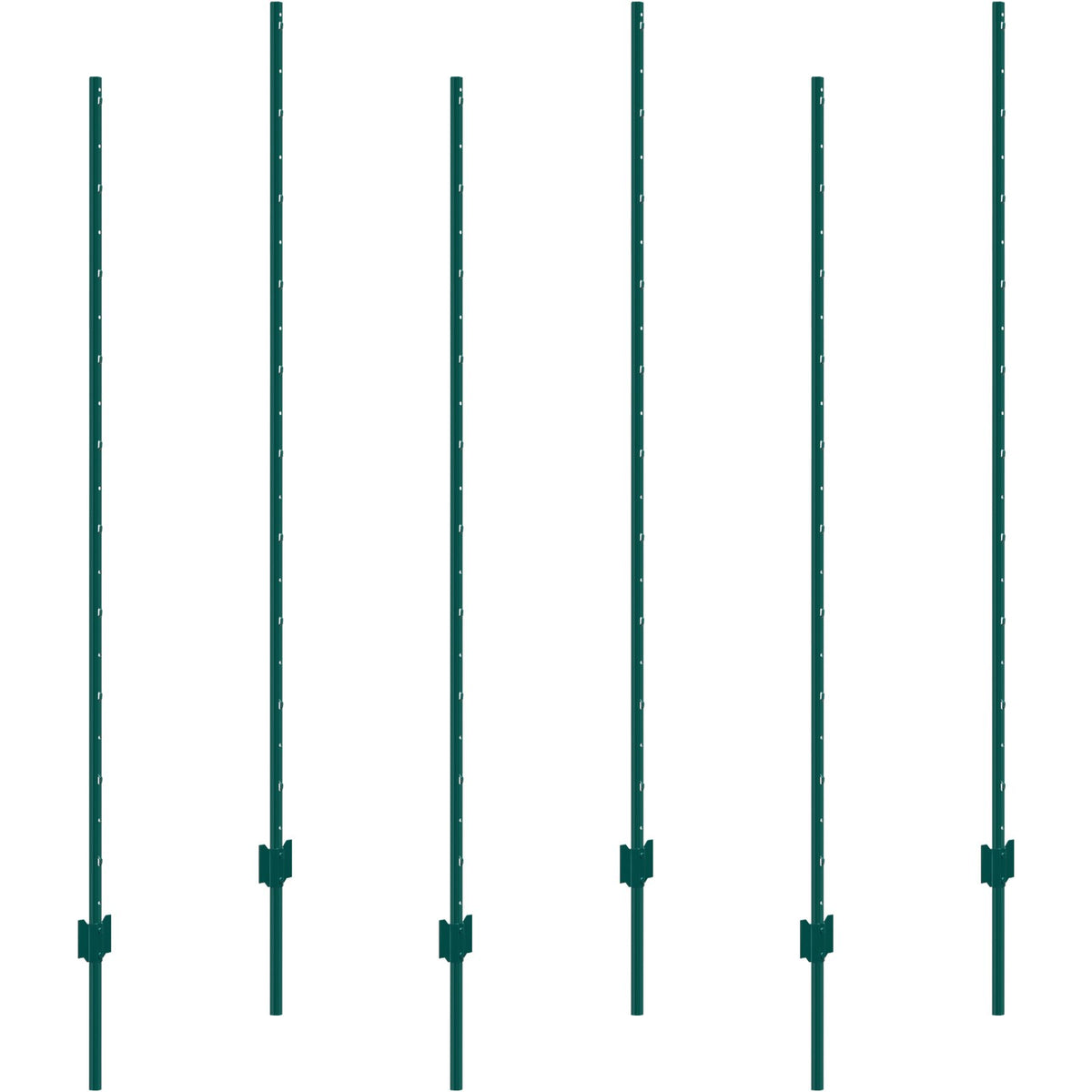 6 Feet Fence Post 6 Pack T-Post Heavy Duty Metal Fence Posts Green V952-WLLZJSK6JZ6Y7M4FOV0