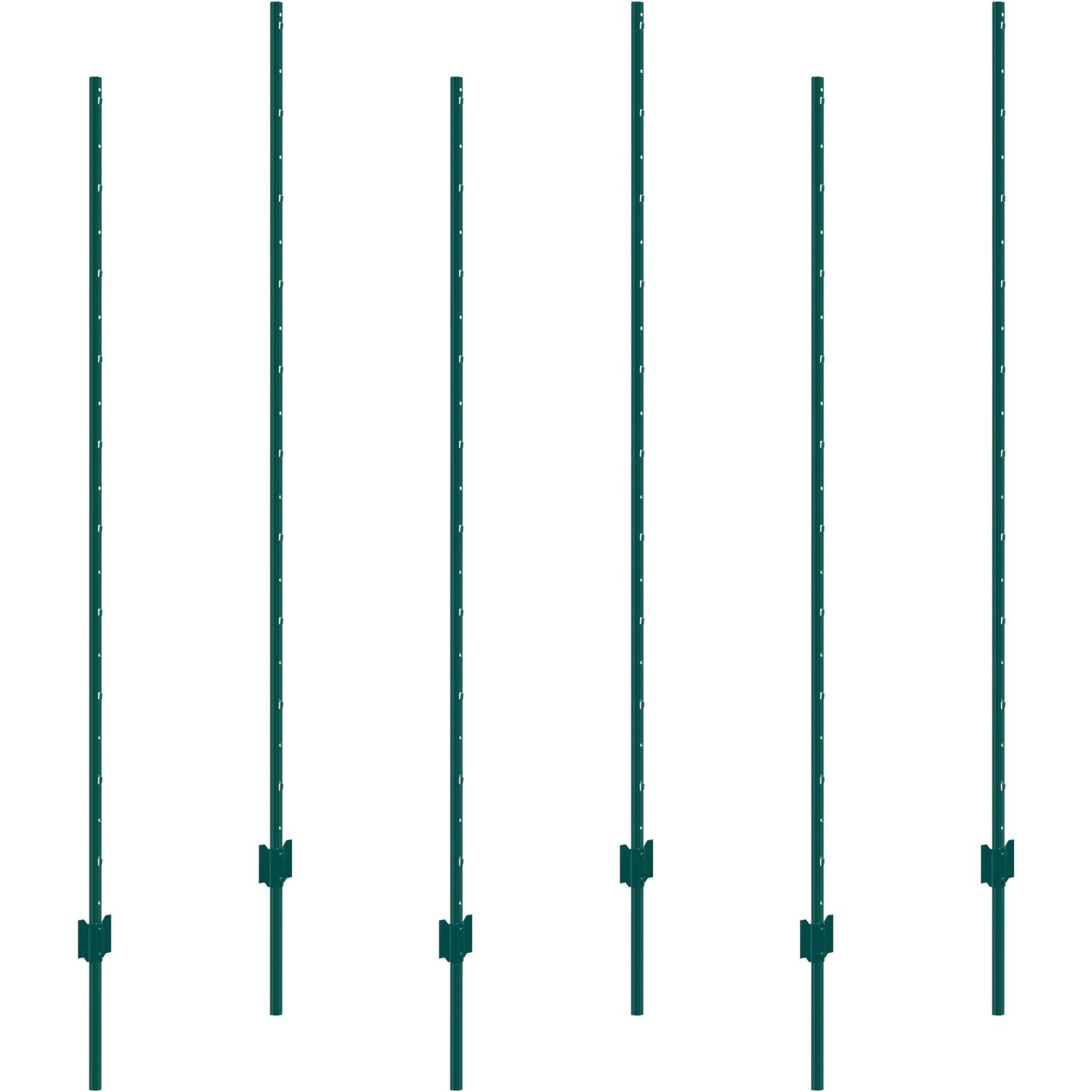 6 Feet Fence Post 6 Pack T-Post Heavy Duty Metal Fence Posts Green V952-WLLZJSK6JZ6Y7M4FOV0