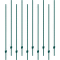6 Feet Fence Post, 10 Pack U-Channel Heavy Duty Metal Fence Posts, Sturdy Steel Fence Stakes for Garden Yard, V952-WLLZJSK6YC10EWSGIV0