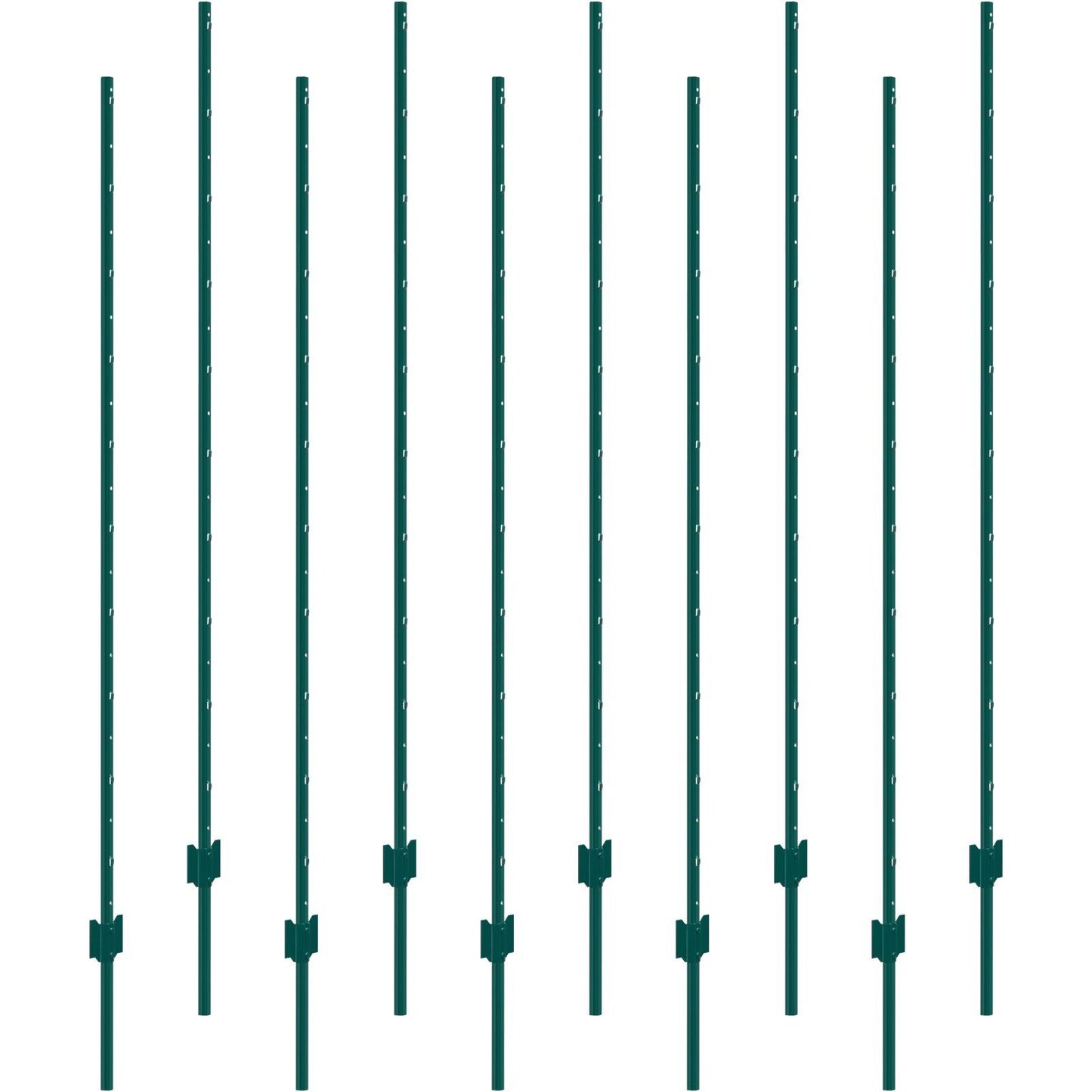 6 Feet Fence Post, 10 Pack U-Channel Heavy Duty Metal Fence Posts, Sturdy Steel Fence Stakes for Garden Yard, V952-WLLZJSK6YC10EWSGIV0