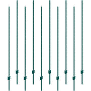 6 Feet Fence Post, 10 Pack U-Channel Heavy Duty Metal Fence Posts, Sturdy Steel Fence Stakes for Garden Yard, V952-WLLZJSK6YC10EWSGIV0