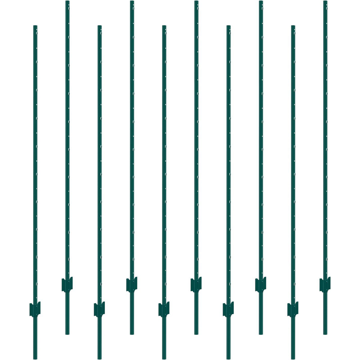 6 Feet Fence Post, 10 Pack U-Channel Heavy Duty Metal Fence Posts, Sturdy Steel Fence Stakes for Garden Yard, V952-WLLZJSK6YC10EWSGIV0