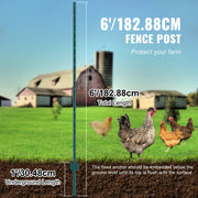 6 Feet Fence Post, 10 Pack U-Channel Heavy Duty Metal Fence Posts, Sturdy Steel Fence Stakes for Garden Yard, V952-WLLZJSK6YC10EWSGIV0