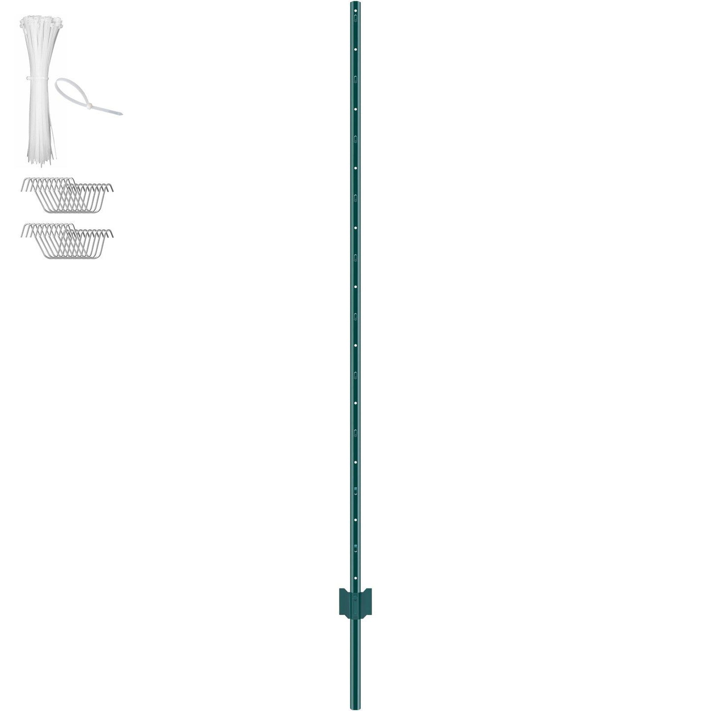6 Feet Fence Post, 10 Pack U-Channel Heavy Duty Metal Fence Posts, Sturdy Steel Fence Stakes for Garden Yard, V952-WLLZJSK6YC10EWSGIV0