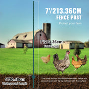 7 Feet Fence Post, 10 Pack U-Channel Heavy Duty Metal Fence Posts, Sturdy Steel Fence Stakes for Garden Yard, V952-WLLZJSK7YC103JD9JV0