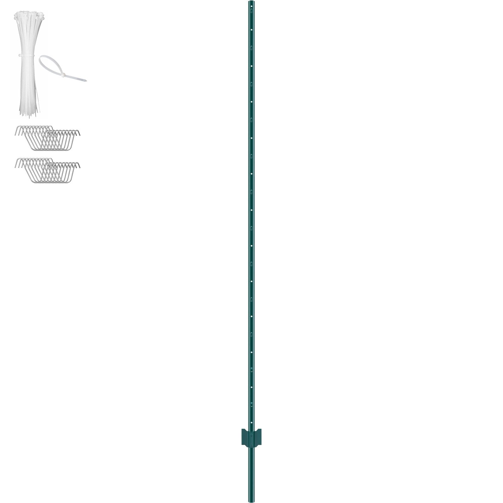 7 Feet Fence Post, 10 Pack U-Channel Heavy Duty Metal Fence Posts, Sturdy Steel Fence Stakes for Garden Yard, V952-WLLZJSK7YC103JD9JV0